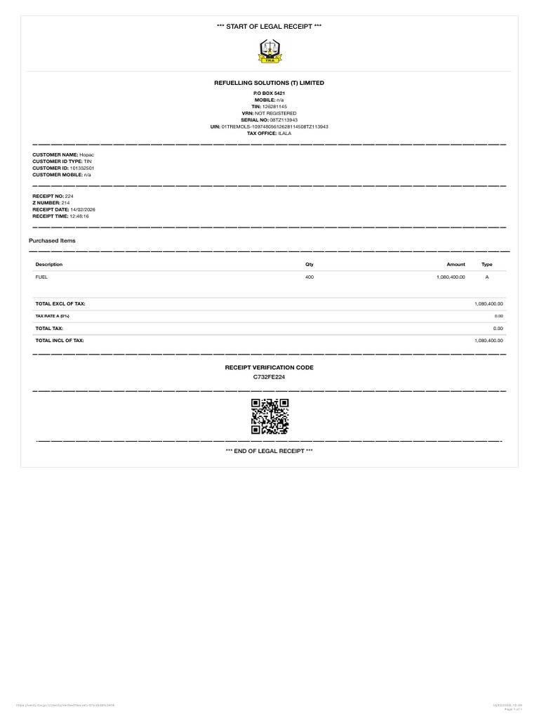 EFD Receipt Verification-1 | PDF