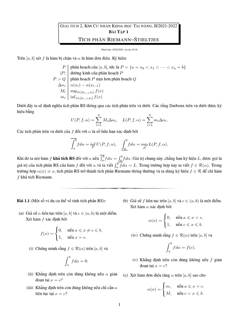 GT2 - 66TN 01 RiemannStieltjes | PDF