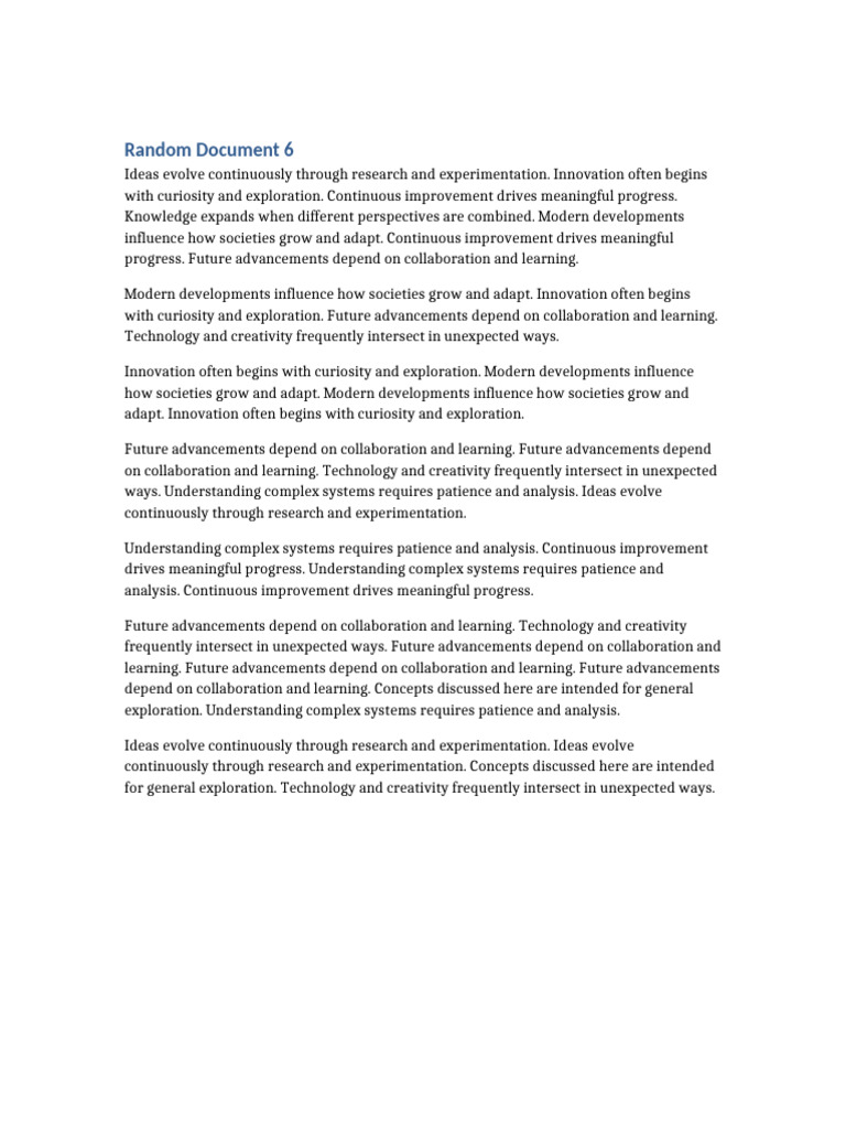 Random Doc 6 | PDF