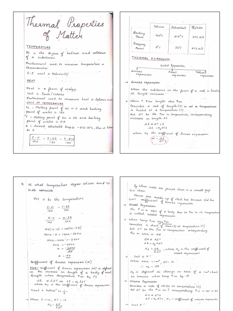 Thermal Properties of Matter | PDF