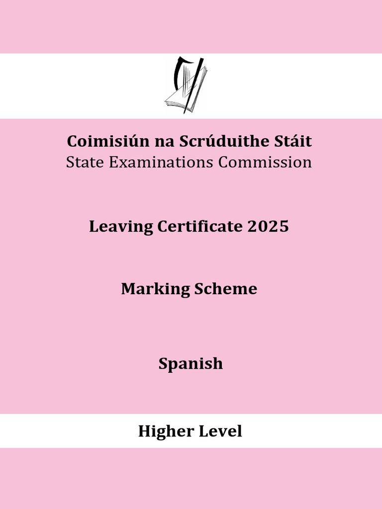 LC HL 2025 Spanish Aural Marking Scheme PDF | PDF | Question | Verb