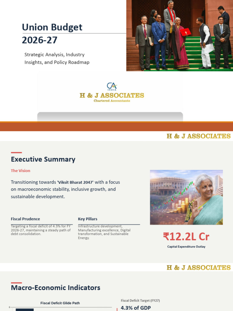 Union Budget 2026-27 | PDF | Taxes | Government Budget Balance