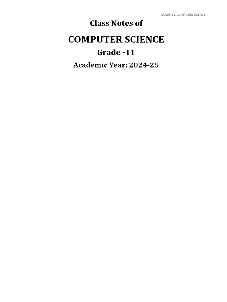 Computer Grade 11 Notes | PDF | Cloud Computing | Encryption