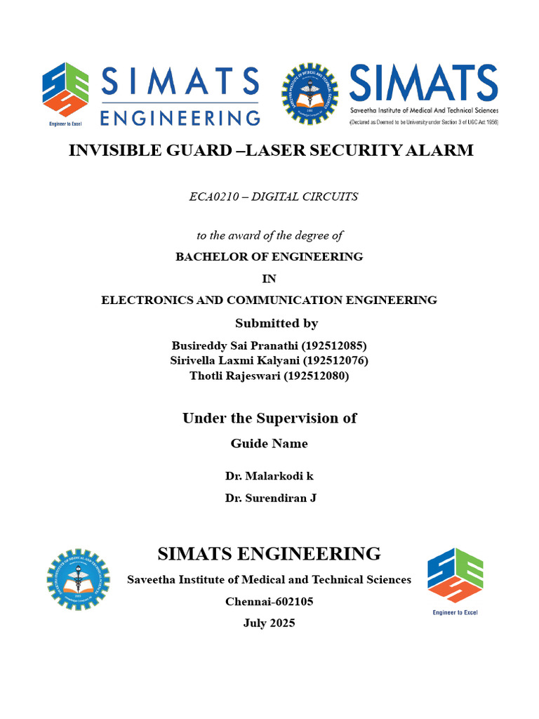 Laser Security Alarm | PDF