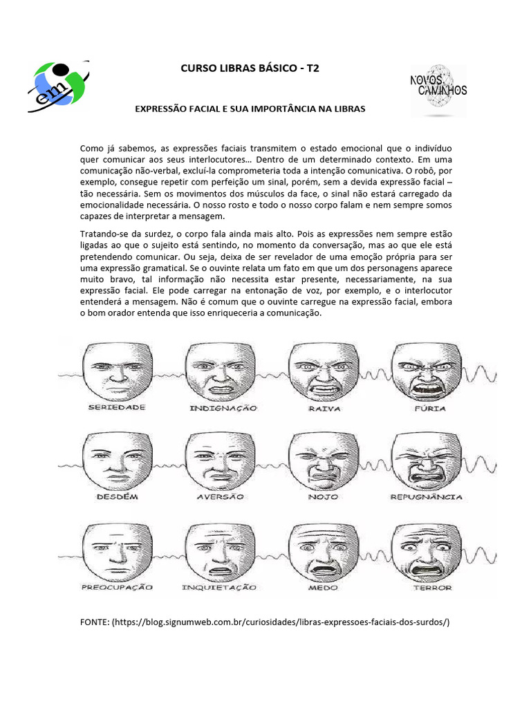 Expressões Na Libras | PDF
