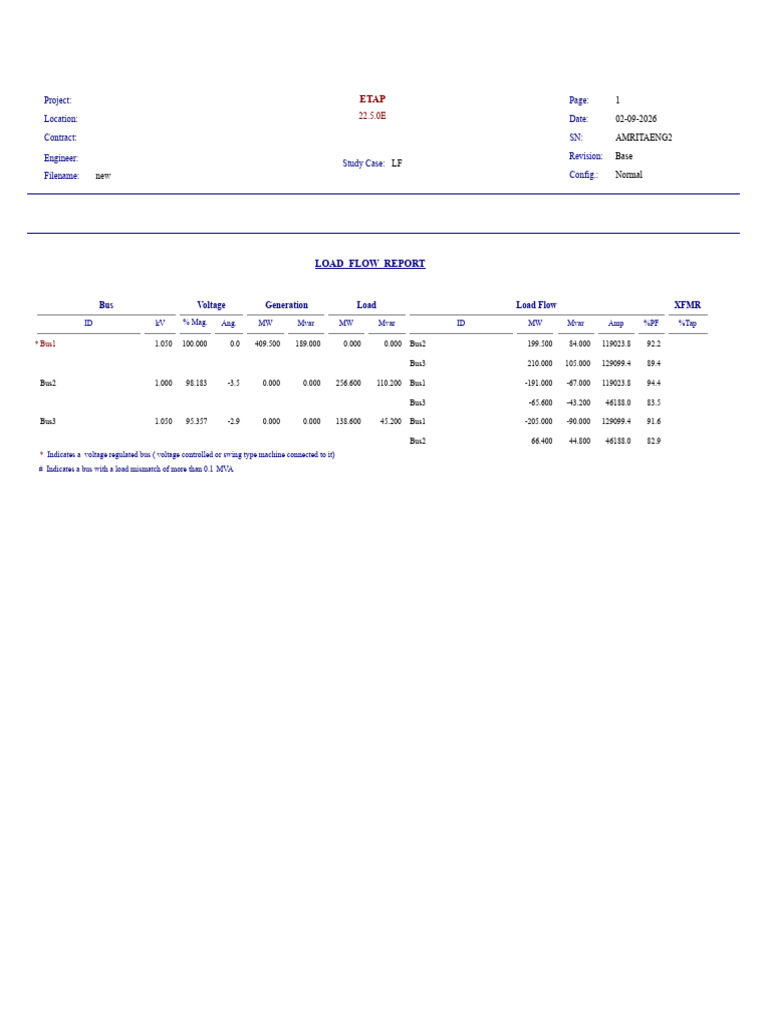 Untitled - lf1S - Load Flow Report | PDF | Physical Quantities ...