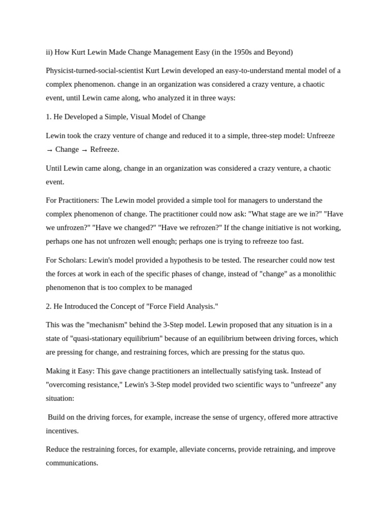Organizational Change Test | PDF | Psychological Concepts | Social ...