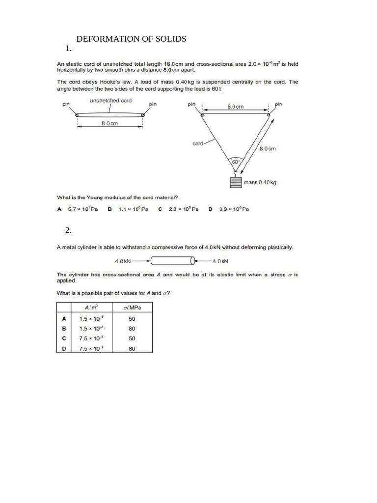 Deformation of Solids | PDF