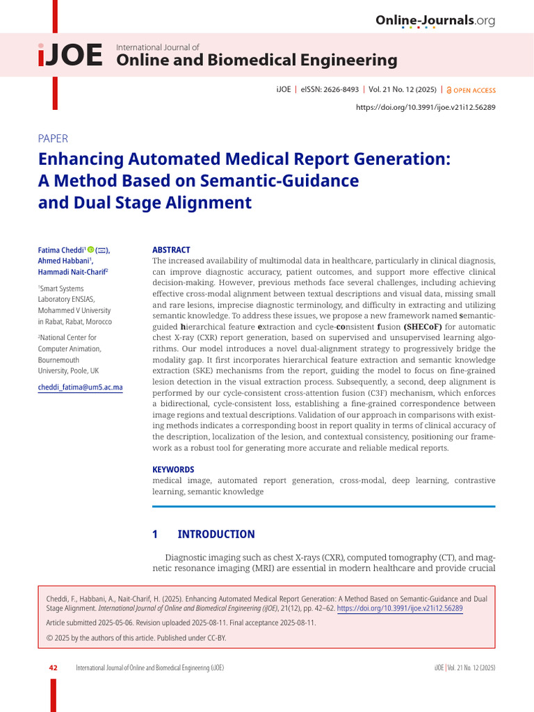 Enhancing Automated Medical Report Generation A Me | PDF | Medical ...
