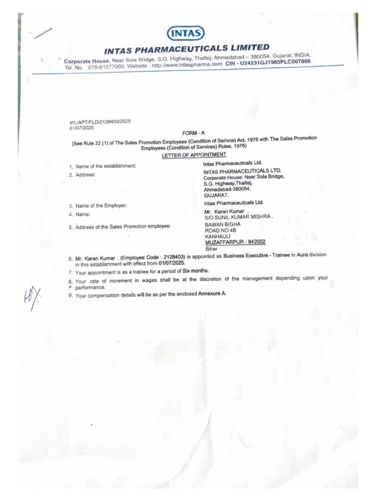Call Letter | PDF