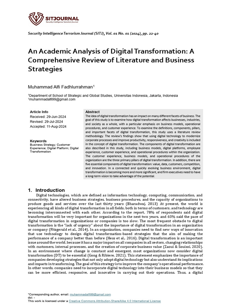 Digital Transformation | PDF | Strategic Management | Customer Experience