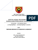 Kertas Kerja Sambutan Ihya Ramadhan Ppki 2012