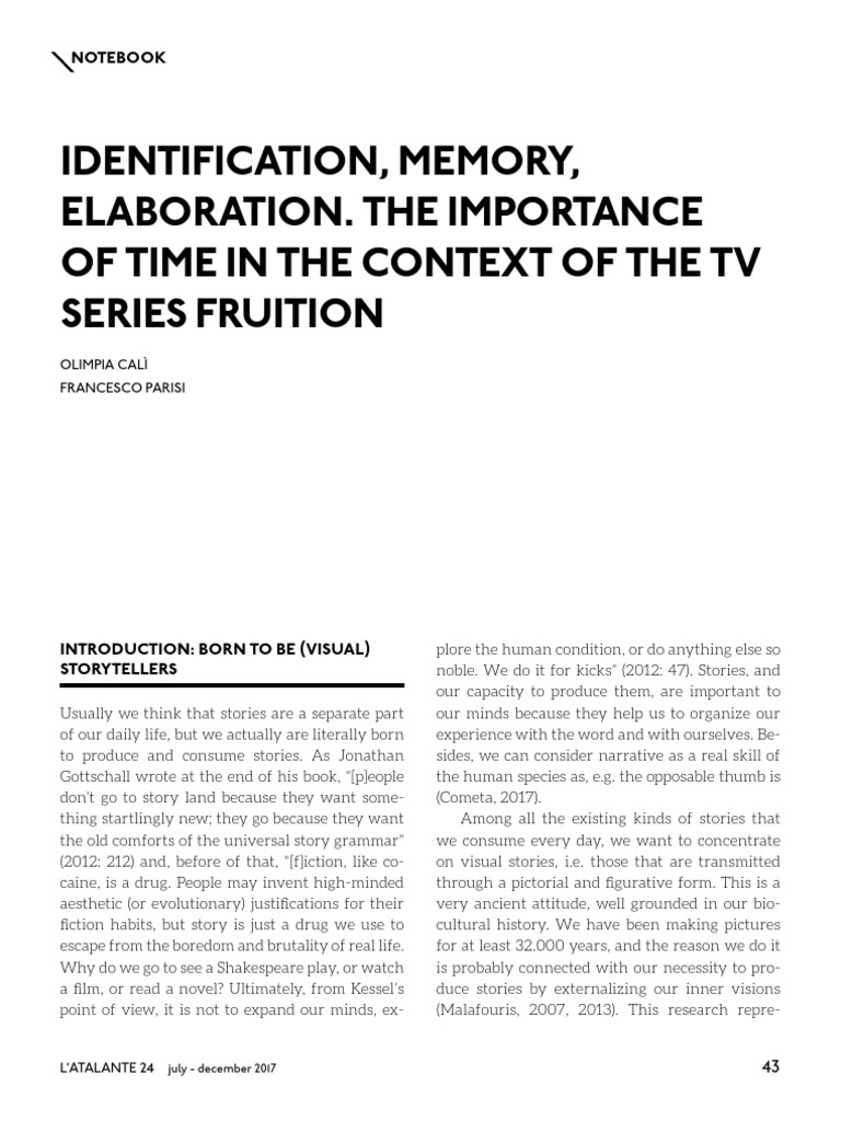 Television, Time, Memory | PDF | Mental Image | Experience