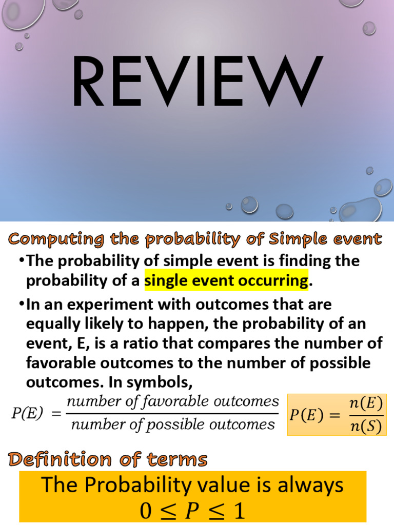 Proba of Compound Event Notes | PDF | Probability