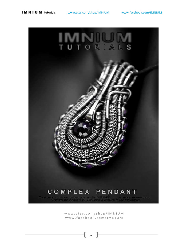 IMNIUM Tutorials - Complex Pendant - Wire Wrapping Jewelry Making ...