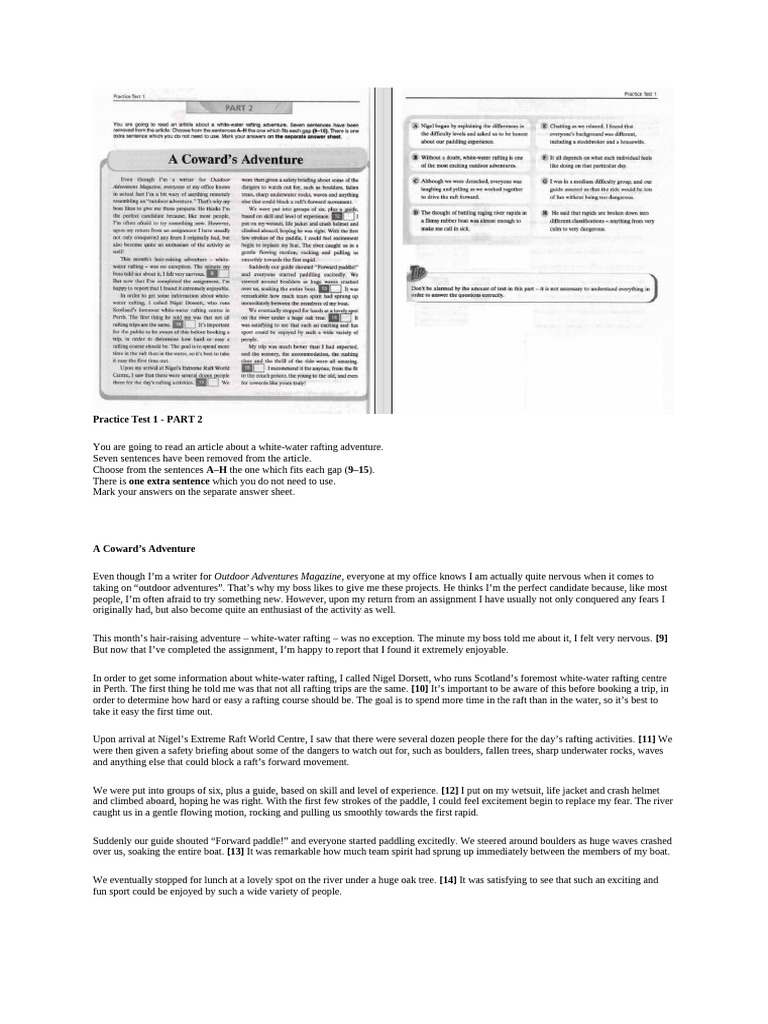 Practice Test 1 - PART 2 | PDF