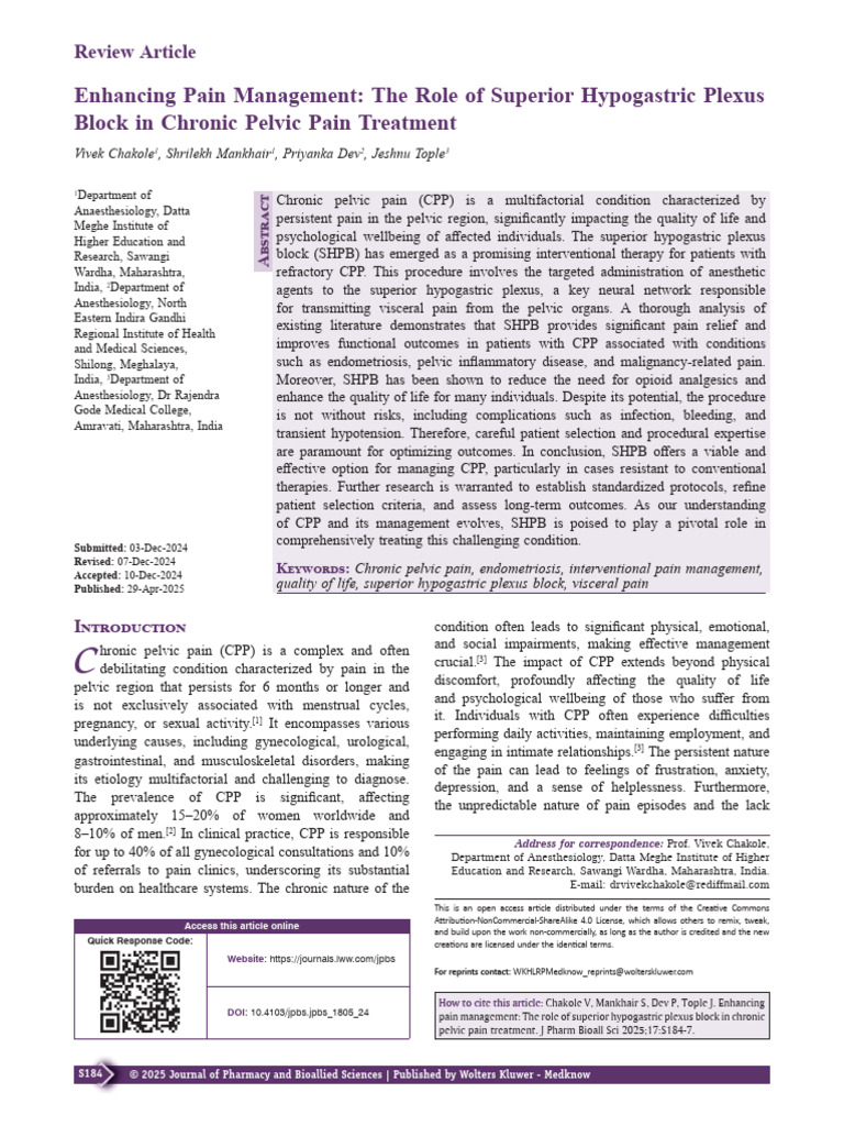 Enhancing Pain Management The Role of Superior.53 | PDF | Pain ...
