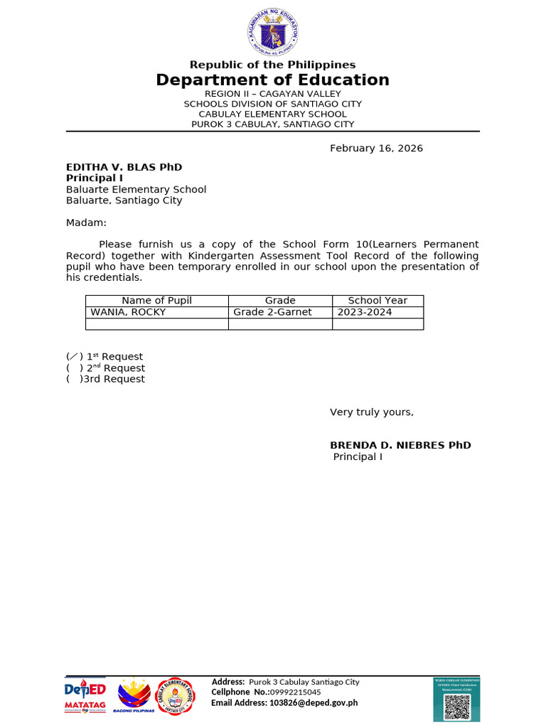 Request Form 137 2026 | PDF