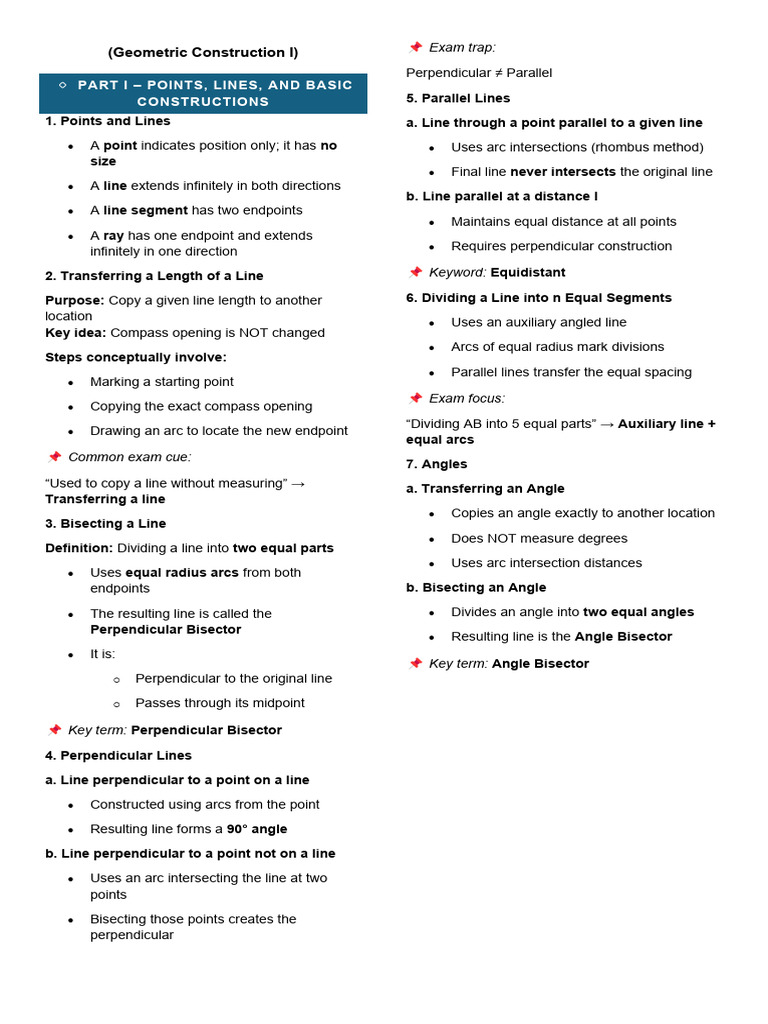 Midterms Reviewer | PDF | Circle | Perpendicular
