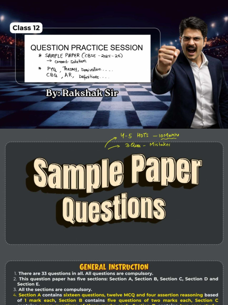 Class 12 Most Repeated Questions Rakshak Sir Final Compressed | PDF