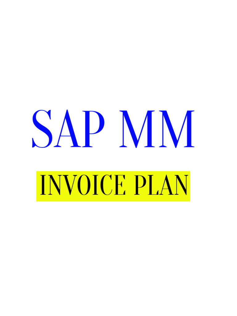 Invoice Plan | PDF
