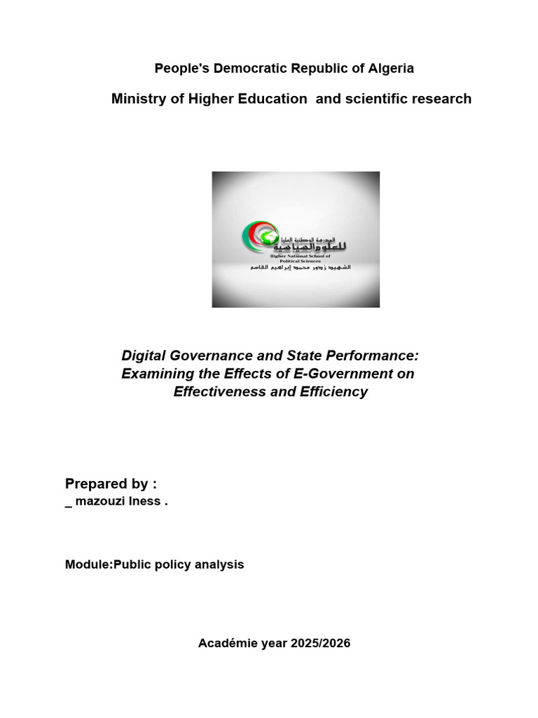 Digital Governance | PDF | E Government | Governance