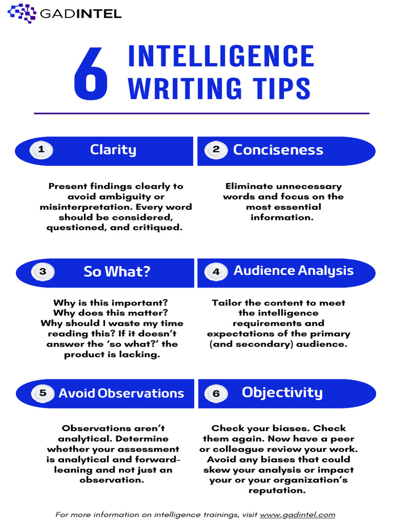 6 Intelligence Writing Tips | PDF