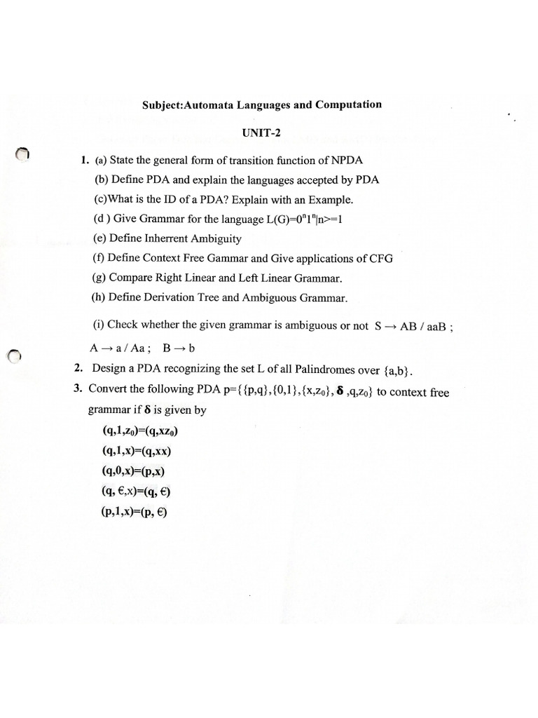 Alc - Unit - 2 - Assignment Questions | PDF