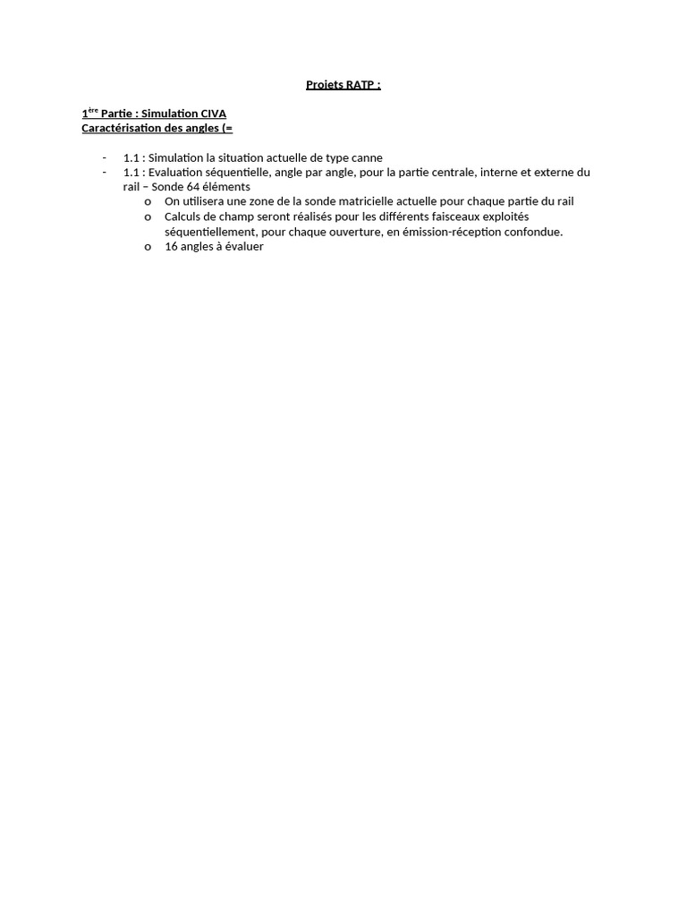 Draft Projets Ratp | PDF