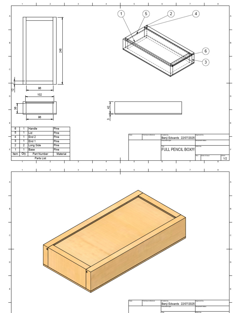 Full Pencil Box!!! Drawing v1 | PDF