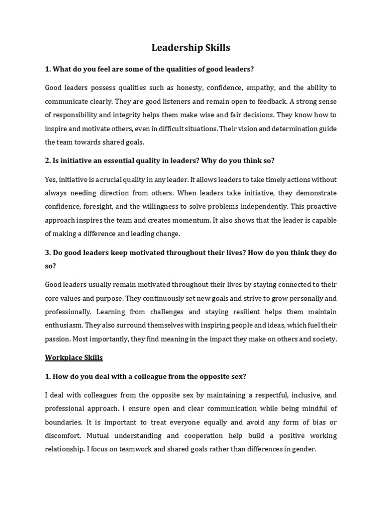 Leadership Skills | PDF | Leadership | Motivational