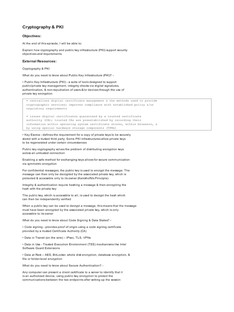 1 - 17 - Cryptography-&-Pki | PDF | Public Key Cryptography | Key ...