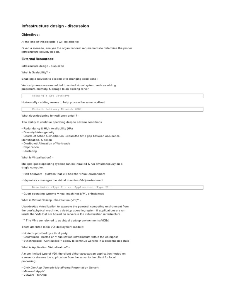 1 8 Infrastructure Design Discussion | PDF | Virtualization | Virtual ...