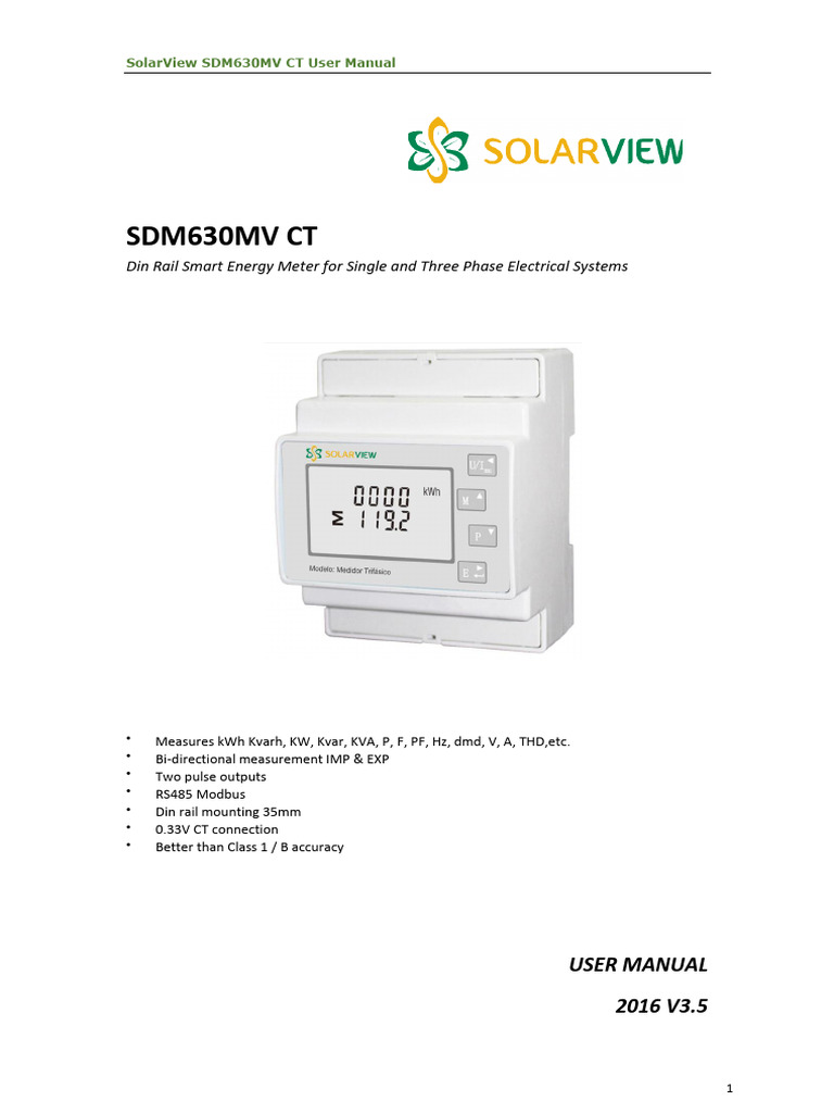 SolarView Medidor Com TC | PDF | Ac Power | Alternating Current