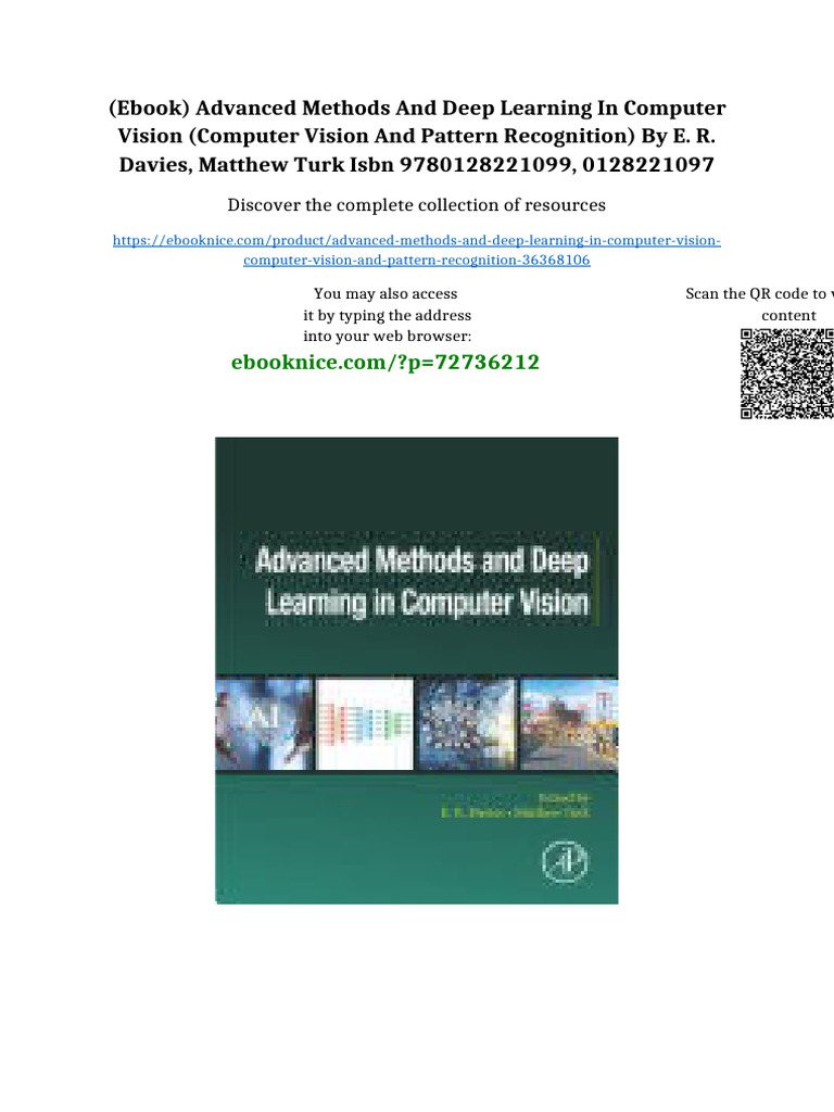 (Ebook) Advanced Methods and Deep Learning in Computer Vision (Computer ...