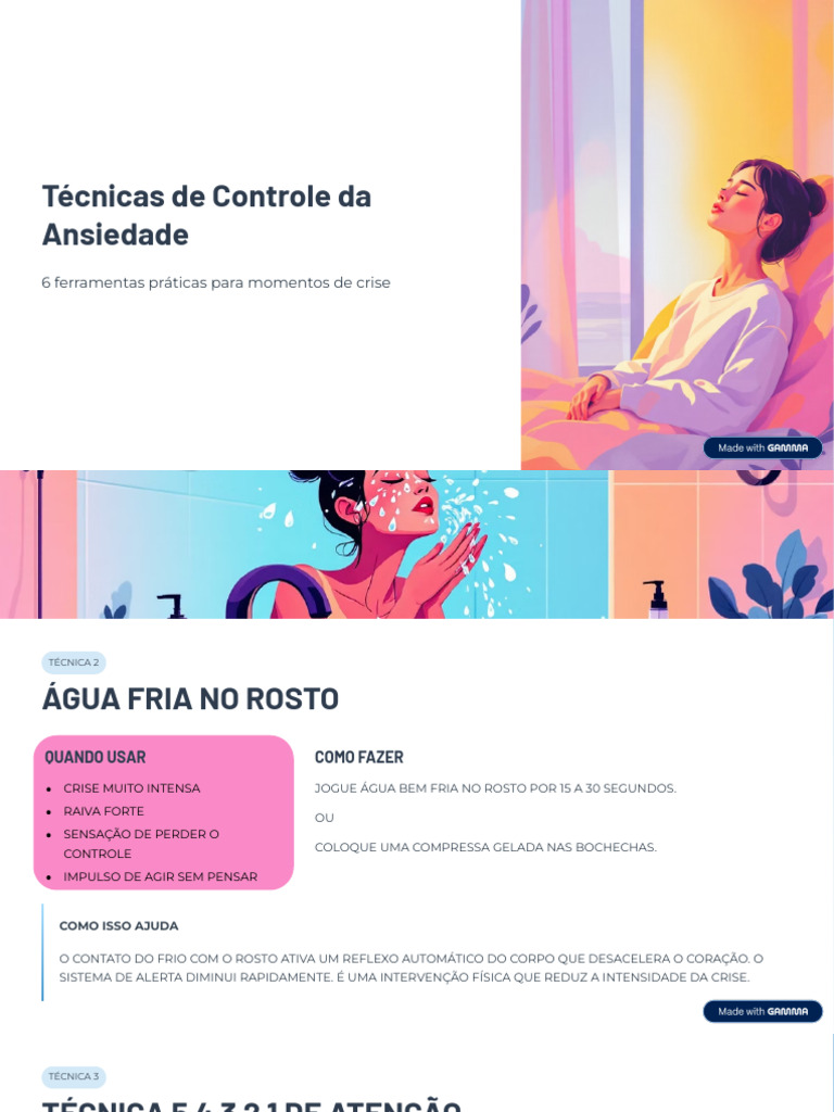Tecnicas de Controle Da Ansiedade | PDF | Pensamento | Ansiedade