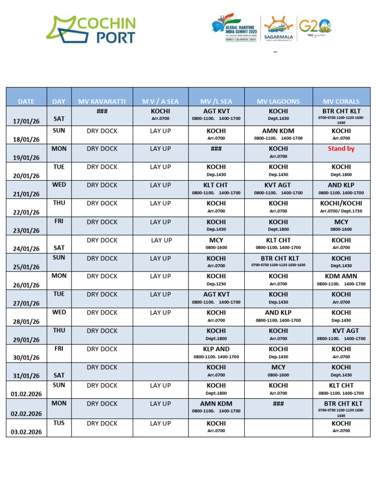 Updated Ship Schedule | PDF | Shipping | Chess