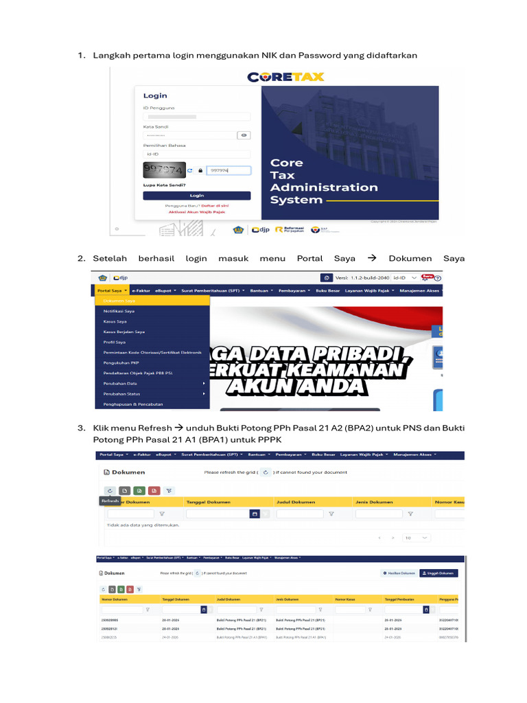 Tata Cara Pengisian SPT Tahunan | PDF