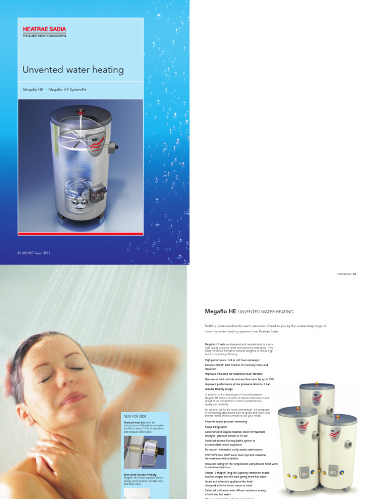 Megaflo Brochure - Issue HE11 | PDF | Water Heating | Corrosion