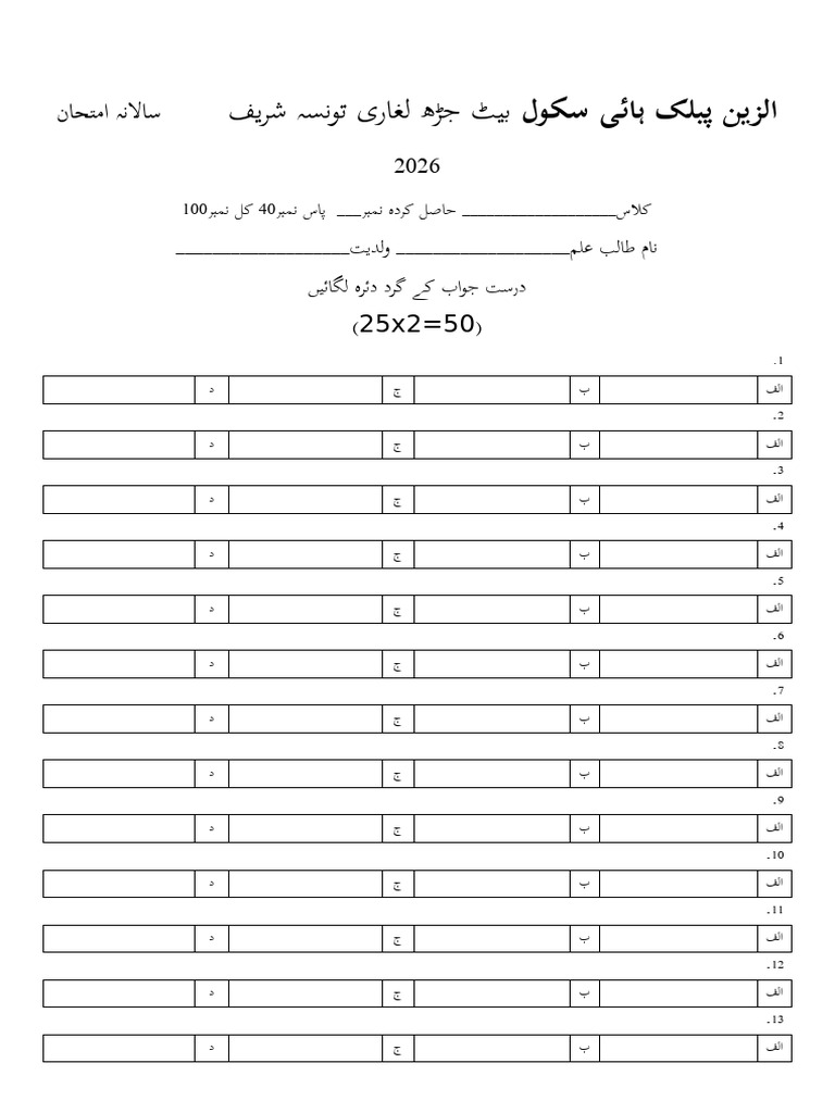 Urdu Format | PDF