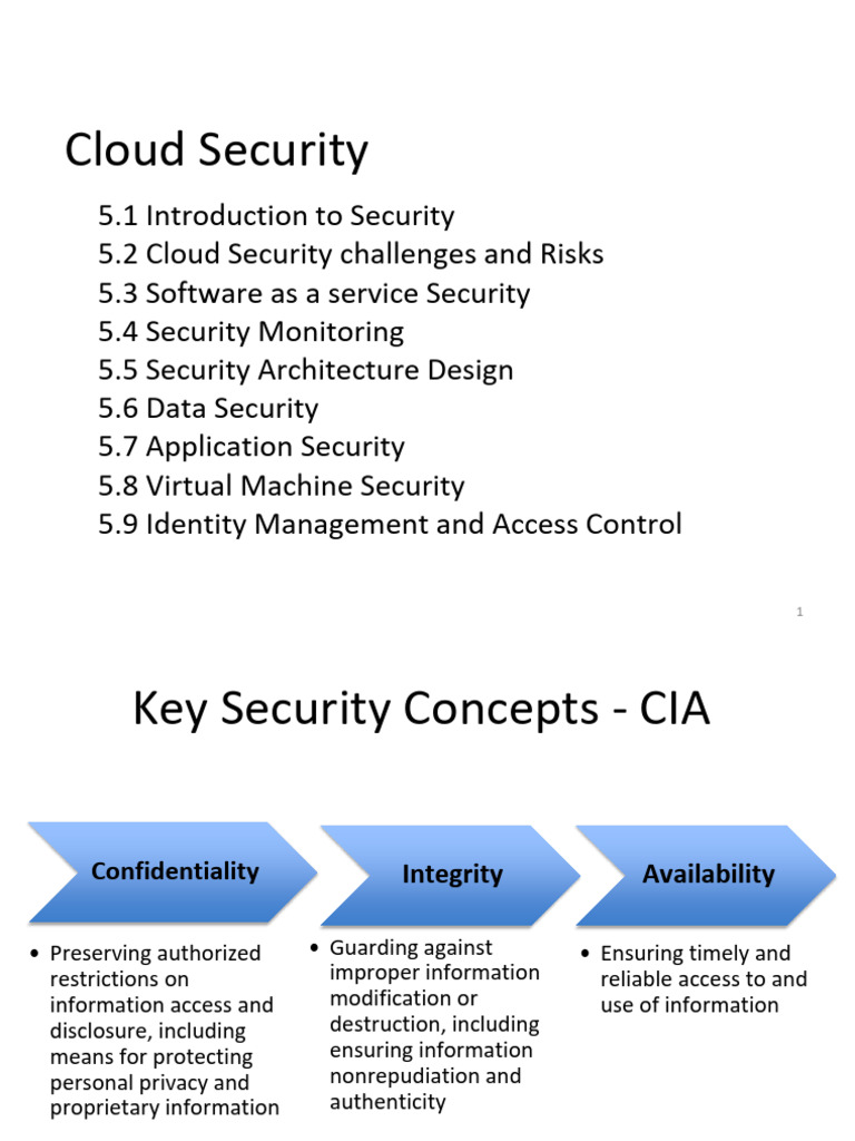 Cloud Security Unit-05 | PDF | Computer Access Control | Security