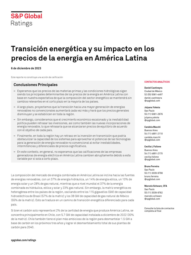 2023 12 06 Transicion Energetica y Su Impacto en Los Precios de La ...