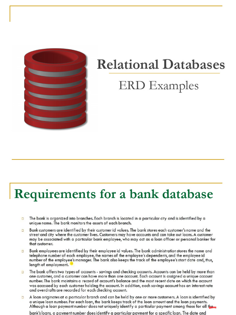Lec 11 ERD Examples | PDF | Data Model | Computing