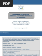 Encuesta de Conicet sobre creencias religiosas en Argentina