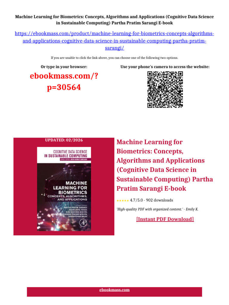 Machine Learning For Biometrics: Concepts, Algorithms and Applications ...