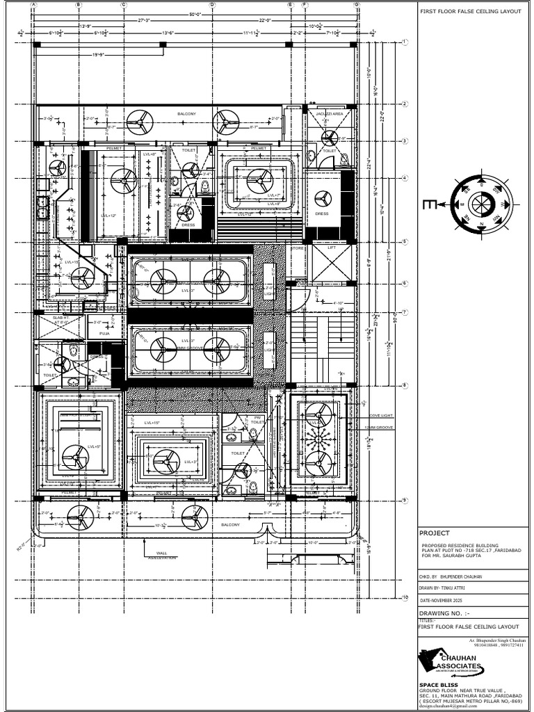 First Floor False Ceiling Layout | PDF