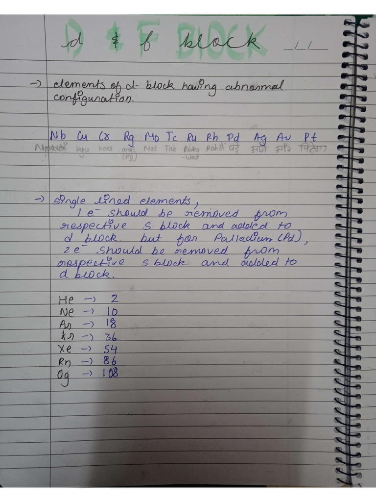 D and F Block Notes Handwritten Ncert Based Notes by Aiims Students | PDF