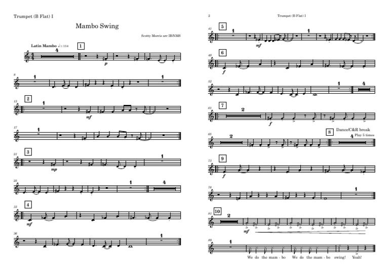 Mambo Swing MUSIC CAMP 05 Trumpet (B Flat) I 1568134683 | PDF | Partner ...