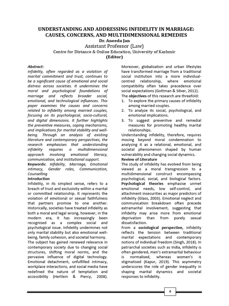 Understanding and Addressing Infidelity in Marriage | PDF | Infidelity ...