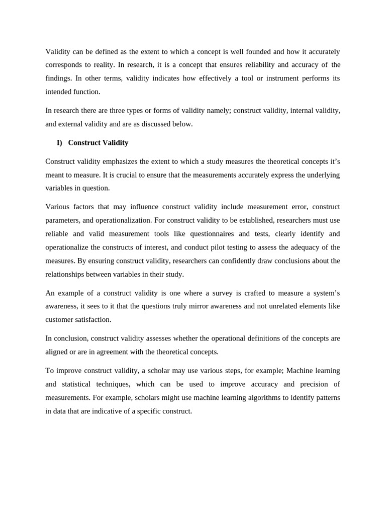 Cat-Business Research Methods | PDF | Validity (Statistics) | Methodology